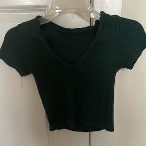 green crop top